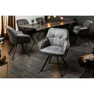 LOUNGER szürke mikroszálas szék kép