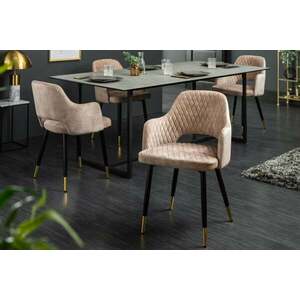 PARIS bézs bársony szék kép