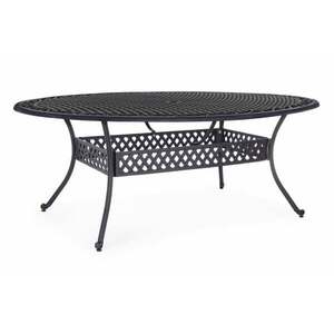 IVREA fekete 8 személyes kerti étkezőasztal 202cm kép