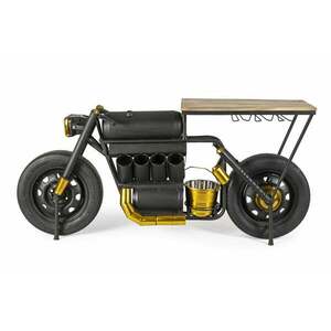 SPEED fekete acél konzolasztal 183cm kép