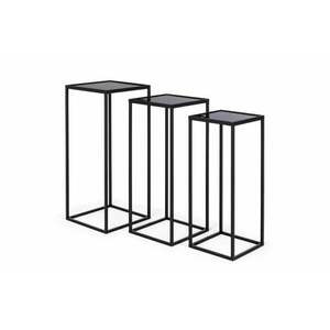 NUCLEOS fekete acél lerakóasztal 31x31cm kép