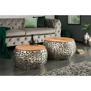 STONE MOSAIC ezüst alumínium dohányzóasztal kép