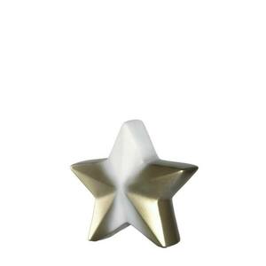 LEONARDO NEVE kerámia csillag 22cm, fehér-arany kép