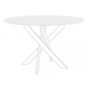 GEORGE fehér kerek üveg asztallap 120cm kép