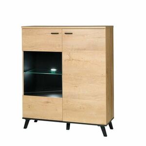 SIRAN II fekete és barna mdf komód kép