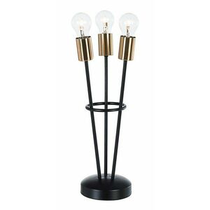 TORCH fekete acél asztali lámpa kép