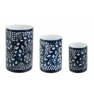 YANNICK kék fém gyertyatartó kép