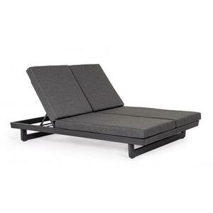 INFINITY sötétszürke alumínium dupla napozóágy kép