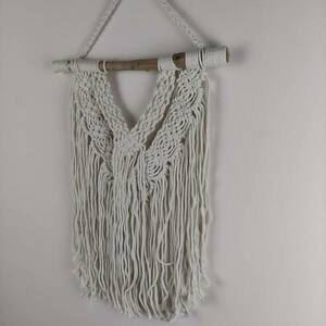 BOHO DUA bézs makramé fali dekoráció kép