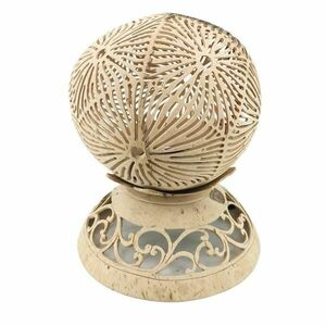 RUMAH bézs faragott kókusz asztali lámpa kép