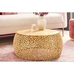 LEAF arany alumínium dohányzóasztal 75cm kép