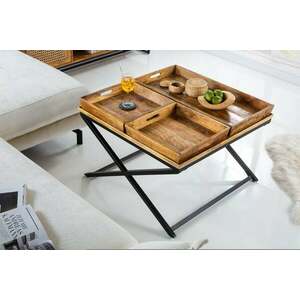 FINCA barna mangófa dohányzóasztal 80cm kép