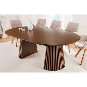 VALHALLA WOOD sötét tölgyfa étkezőasztal 120-160-200cm kép