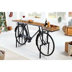 BICYCLE barna mangófa konzol asztal 195cm kép