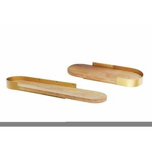 PURE NATURE 2 részes barna mangófa polc kép