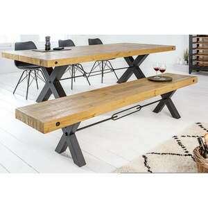 THOR barna tömörfa ülőpad 200cm kép