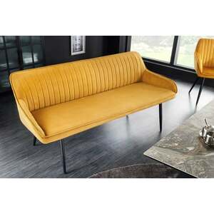 TURIN mustársárga bársony ülőpad 160cm kép