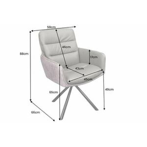 BIG GEORGE szürke bőr forgószék kép