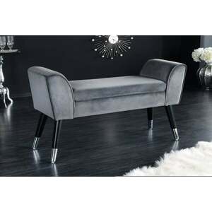 SCARLETT szürke bársony ülőpad 90cm kép