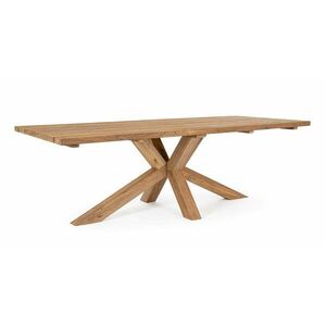 JERSEY 10 személyes barna teakfa étkezőasztal 240cm kép