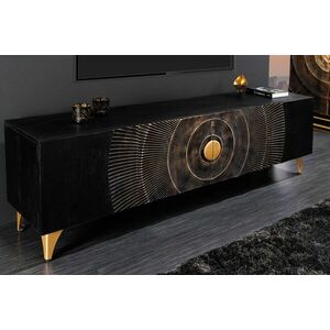 GOLDEN SUNSET fekete mangófa Tv szekrény kép