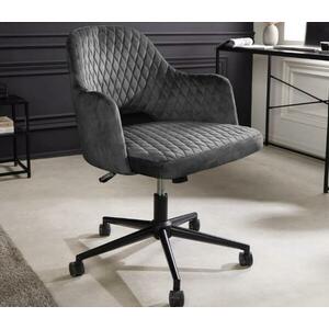 PARIS szürke bársony irodai szék kép