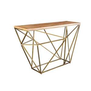 DIAMOND konzol mangófa lappal vas sárgaréz optikával kép