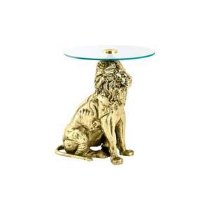 WILDLIFE antik-arany oroszlán lerakóasztal kép