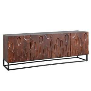 DUNE tálalószekrény akácfa sötét dióbarna 3 ajtós kép