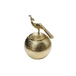 WILDLIFE MADÁR fém antik arany doboz kép