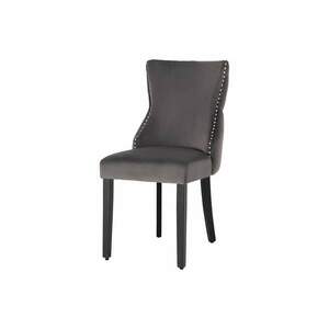 CASTLE DELUXE szürke bársony szék kép