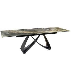 INFINITY taupe edzett üveg étkezőasztal 180-220-260cm kép