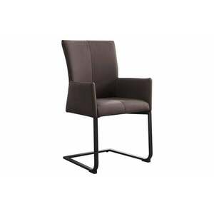 SAMSON taupe szürke bőr konzolszék kép