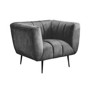 NOBLESSE szürke bársony fotel kép