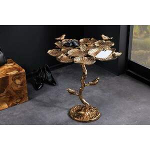 BIRDS réz antik levélmintás kültéri lerakóasztal kép