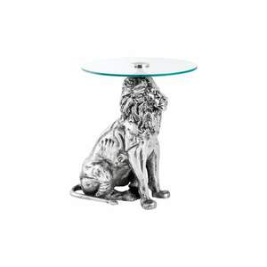 WILDLIFE OROSZLÁN ezüst lerakóasztal 60cm kép