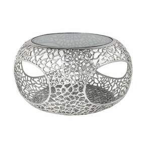 SPIN fekete edzett üveg dohányzóasztal 40cm kép