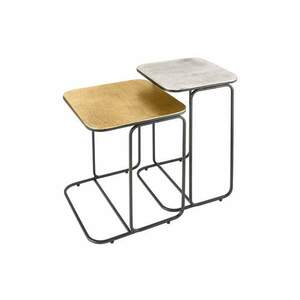 ABSTRACT arany-ezüst-fekete fém dohányzóasztal szett kép