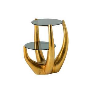 LEVELS fekete edzett üveg lerakóasztal kép