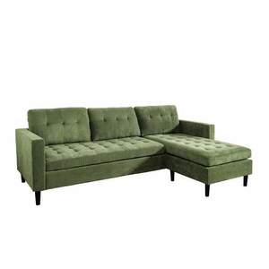 STOCKHOLM zöld kordbársony sarokkanapé 3 személyes kép