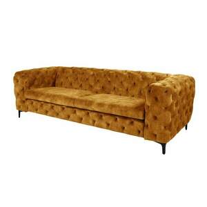 MODERN BAROCK mustársárga bársony kanapé 3-személyes kép