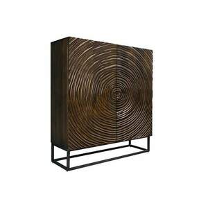 ZEN CIRCLE fekete-barna mangófa tálalószekrény 120cm kép