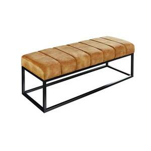 PETIT BEAUTÉ mustársárga bársony ülőpad 110cm kép