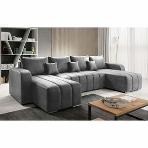 PORIMA U szürke bársony ülőgarnitúra kép