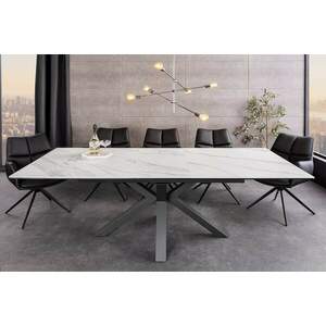 ETERNITY fehér kerámia étkezőasztal 160-200 cm kép