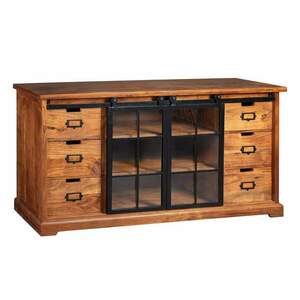 HERITAGE barna akácfa vitrin 150 cm kép