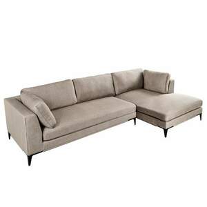 SIGNUM XL taupe bársony sarokkanapé kép
