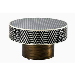 HARMONY NATURE fekete polirezin dohányzóasztal kép