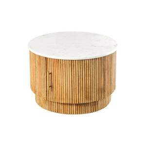 TRES CHIC fehér márvány dohányzóasztal kép