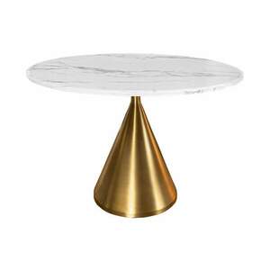 ELEGANCIA fehér műmárvány étkezőasztal 130 cm kép